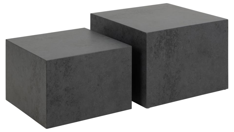 Kafijas galds Dia 58x58x40 cm; 50x50x33 cm melns okeāna - N1 Home