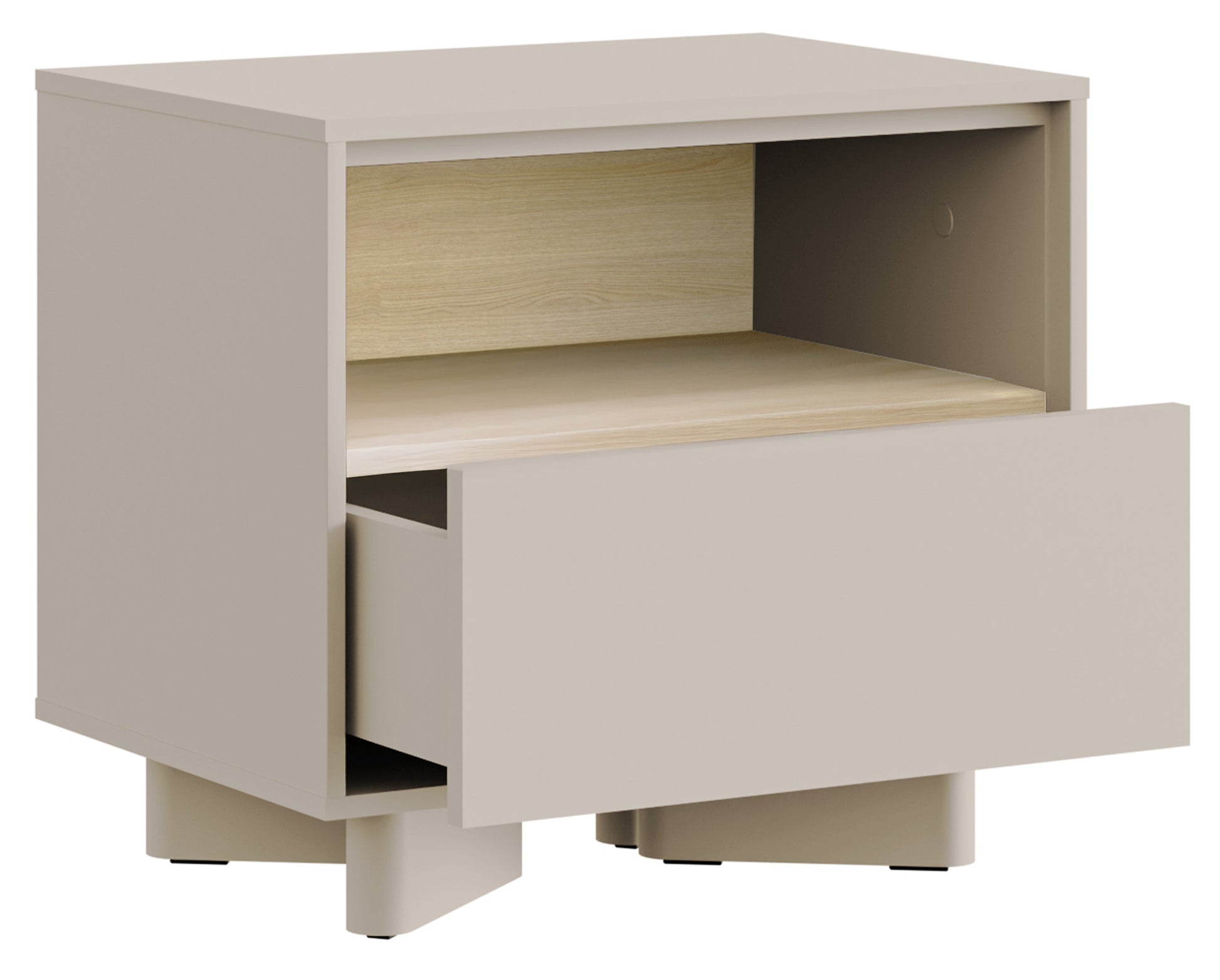 Naktsskapis Distri 50/46/35 cm Vičencas ozols/kašmirs - N1 Home