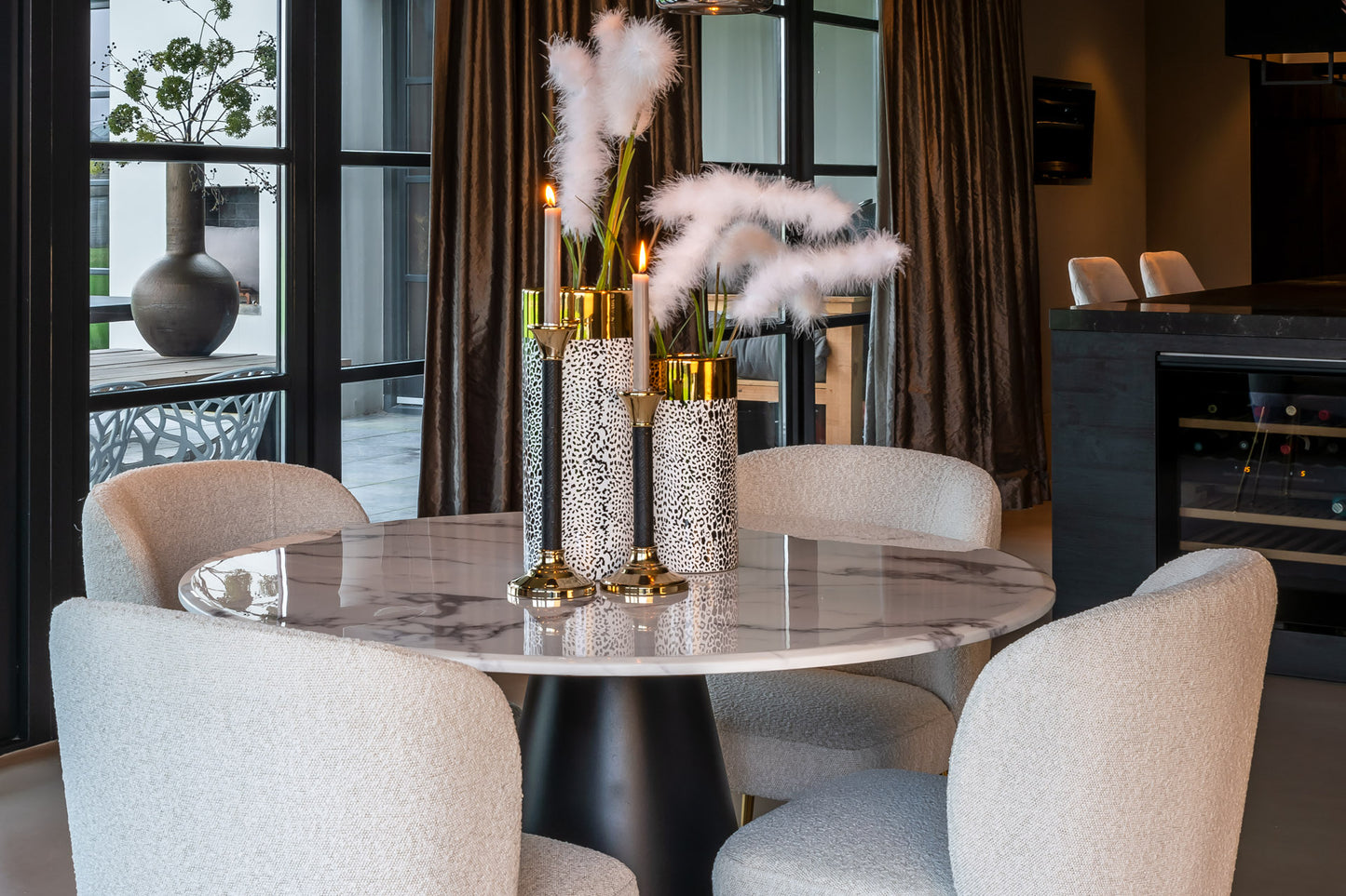 Ēdamgalds Degas Richmond Interiors 75/120/120 cm balts - N1 Home