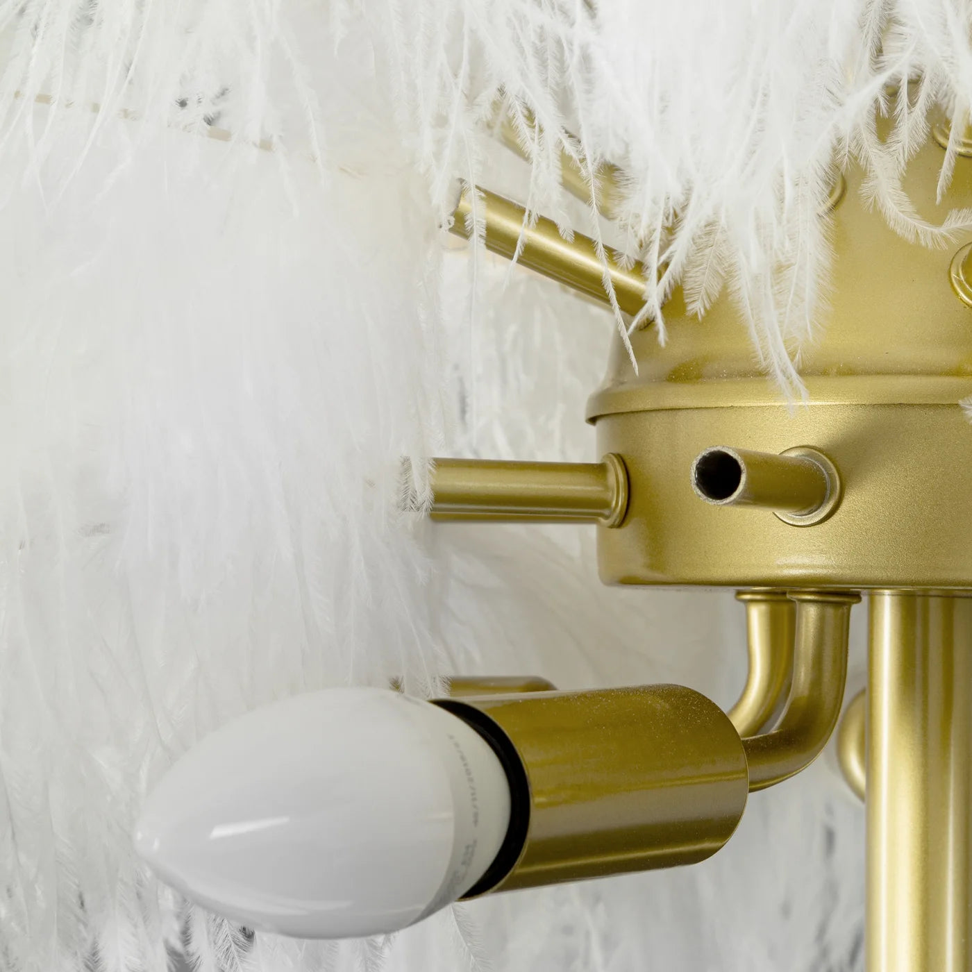 Stāvlampa Fieria 95/180 cm balts/zelts - N1 Home