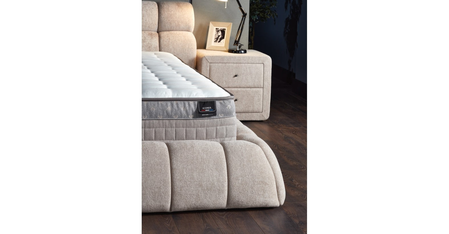 Gulta Ici 180/200 cm bēšs - N1 Home