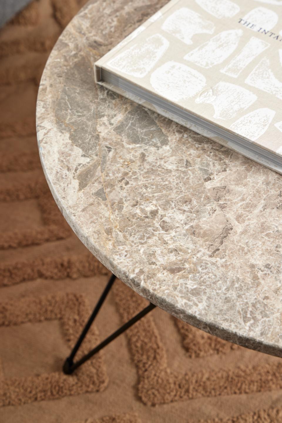 Kafijas galds Prun 80x46,2 cm pelēks/brūns/melns - N1 Home