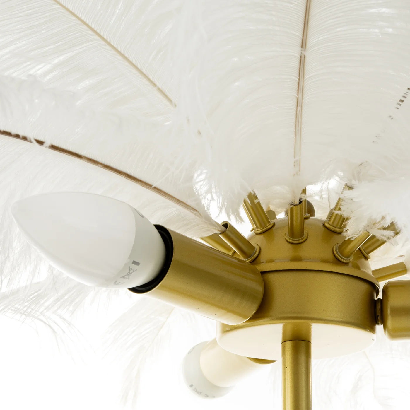 Stāvlampa Fieria 65/68 cm balts/zelts - N1 Home