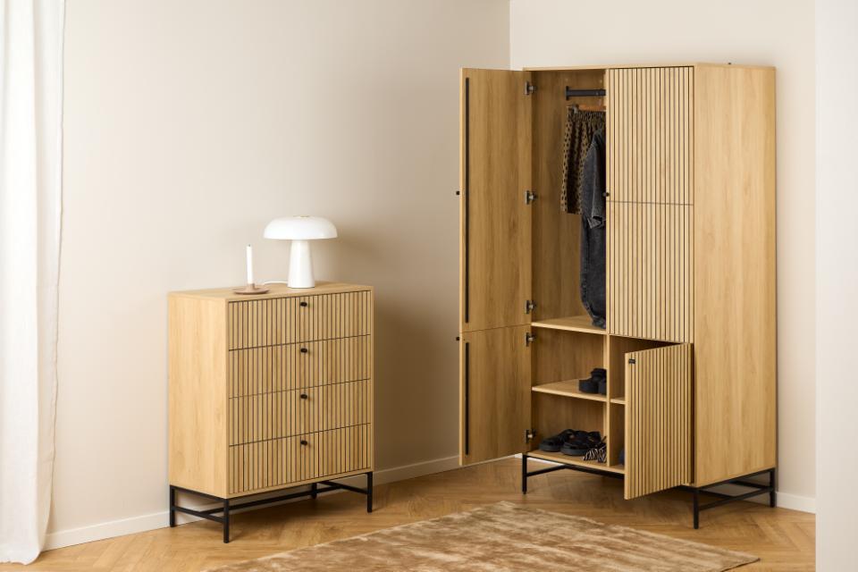 Drēbju skapis Alba 99x60x200 cm ozols - N1 Home