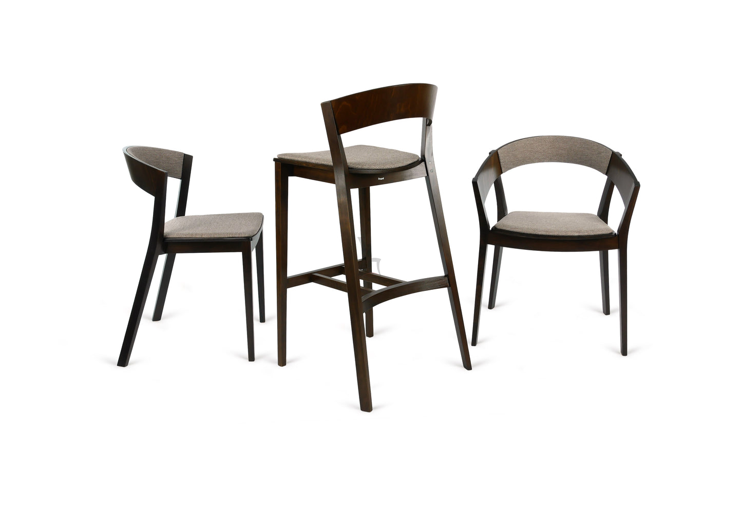 Koka krēsls ARC II pufs 78/61/53 cm - N1 Home