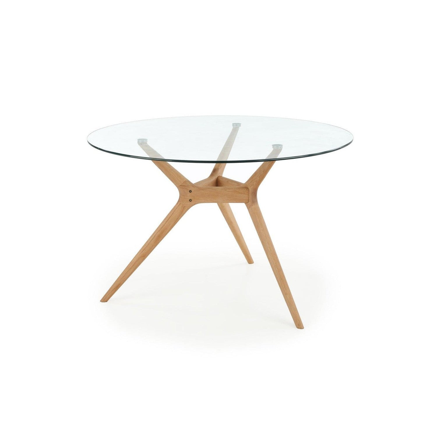 ASH galda augsme — caurspīdīga, kāja — dabīga 120/77 cm