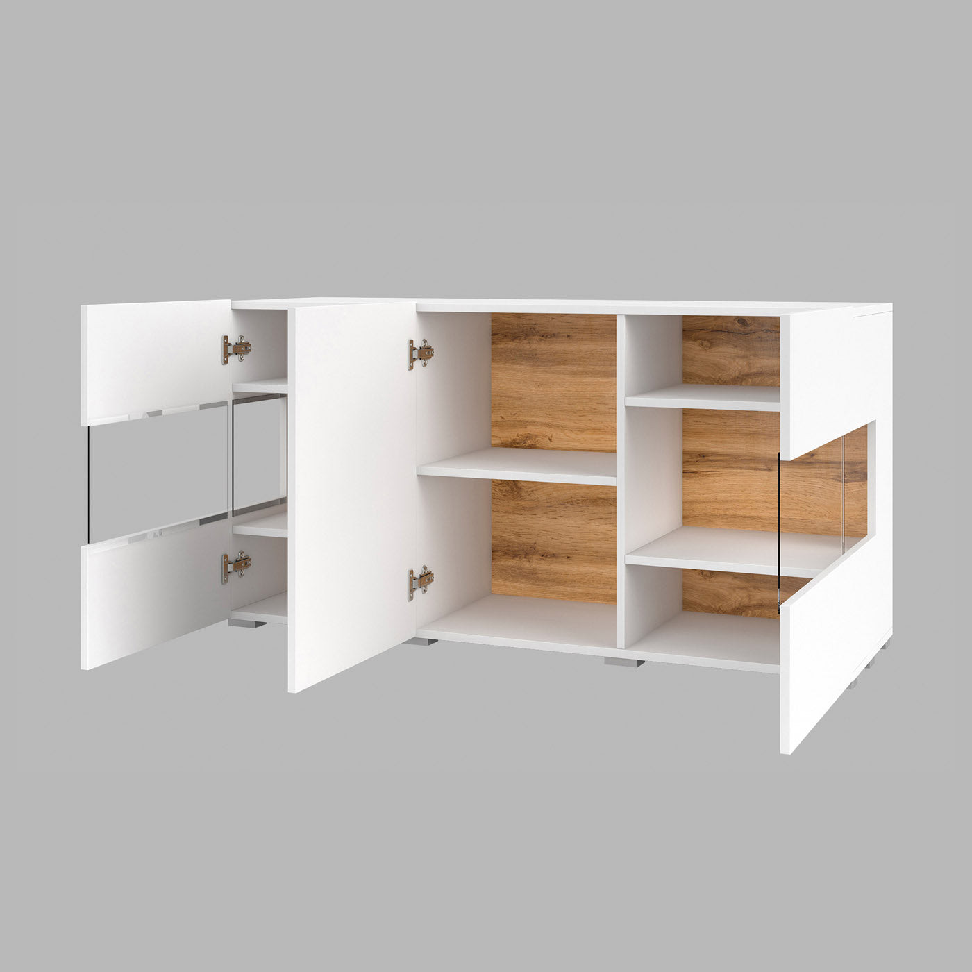 Kumode Avalon 120/35/62 cm balts/Votan ozols - N1 Home