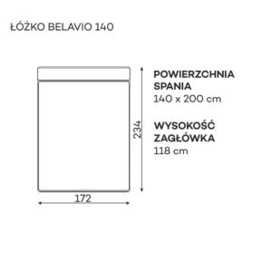 Gulta Belatio Befame 140;160;180;200/200 cm bēšs
