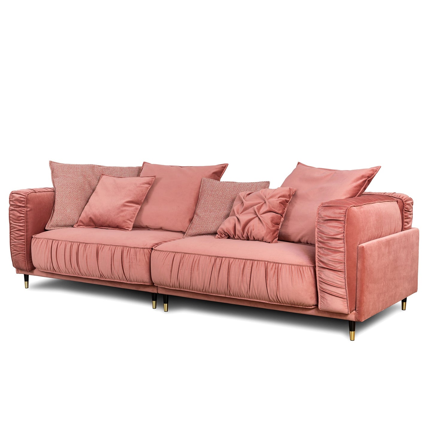 Dīvāns Bellissa Befame 234/109/104 cm rozā