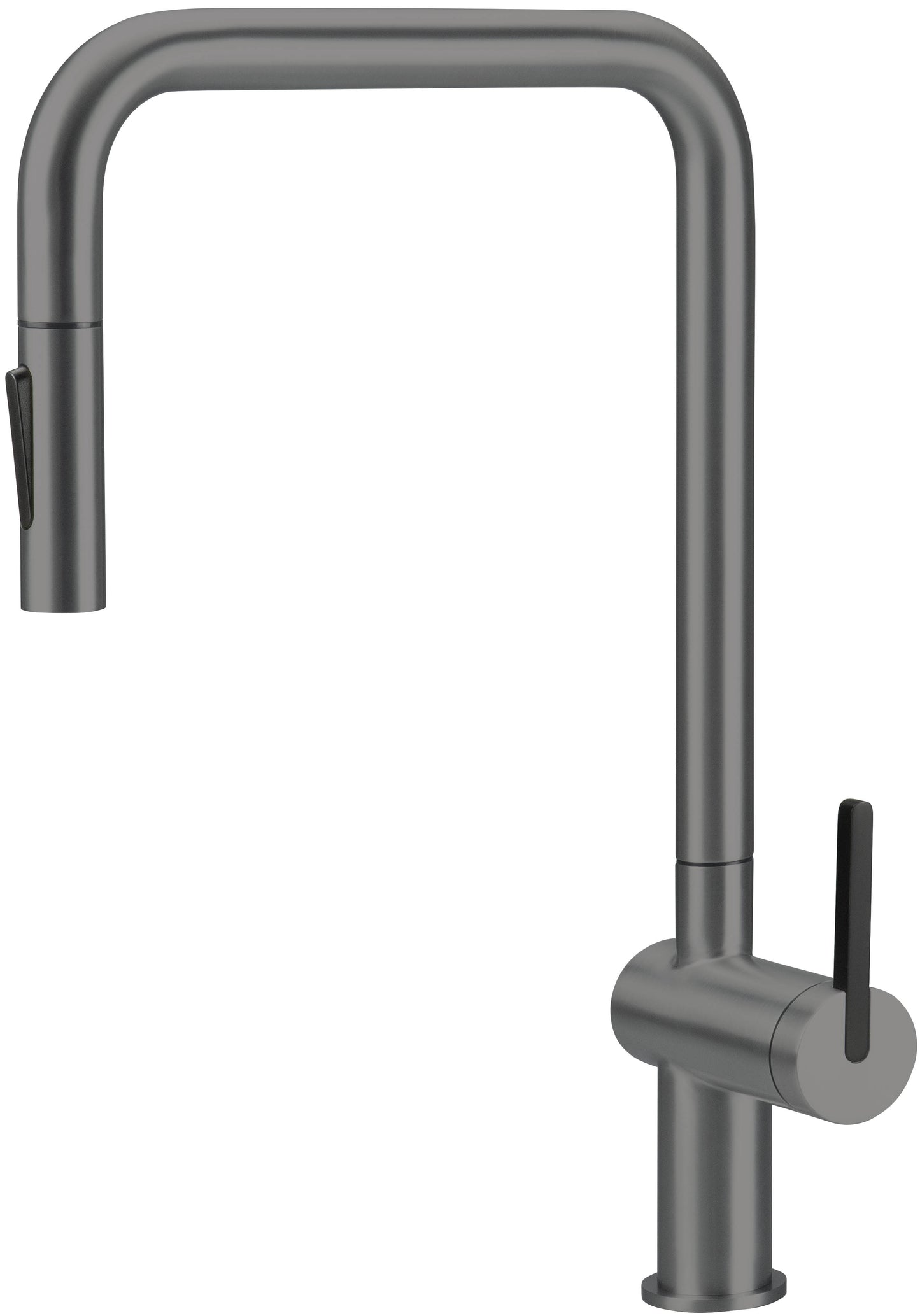 Virtuves jaucējkrāns ar izvelkamu snīpi Momi 408 mm titanium - N1 Home