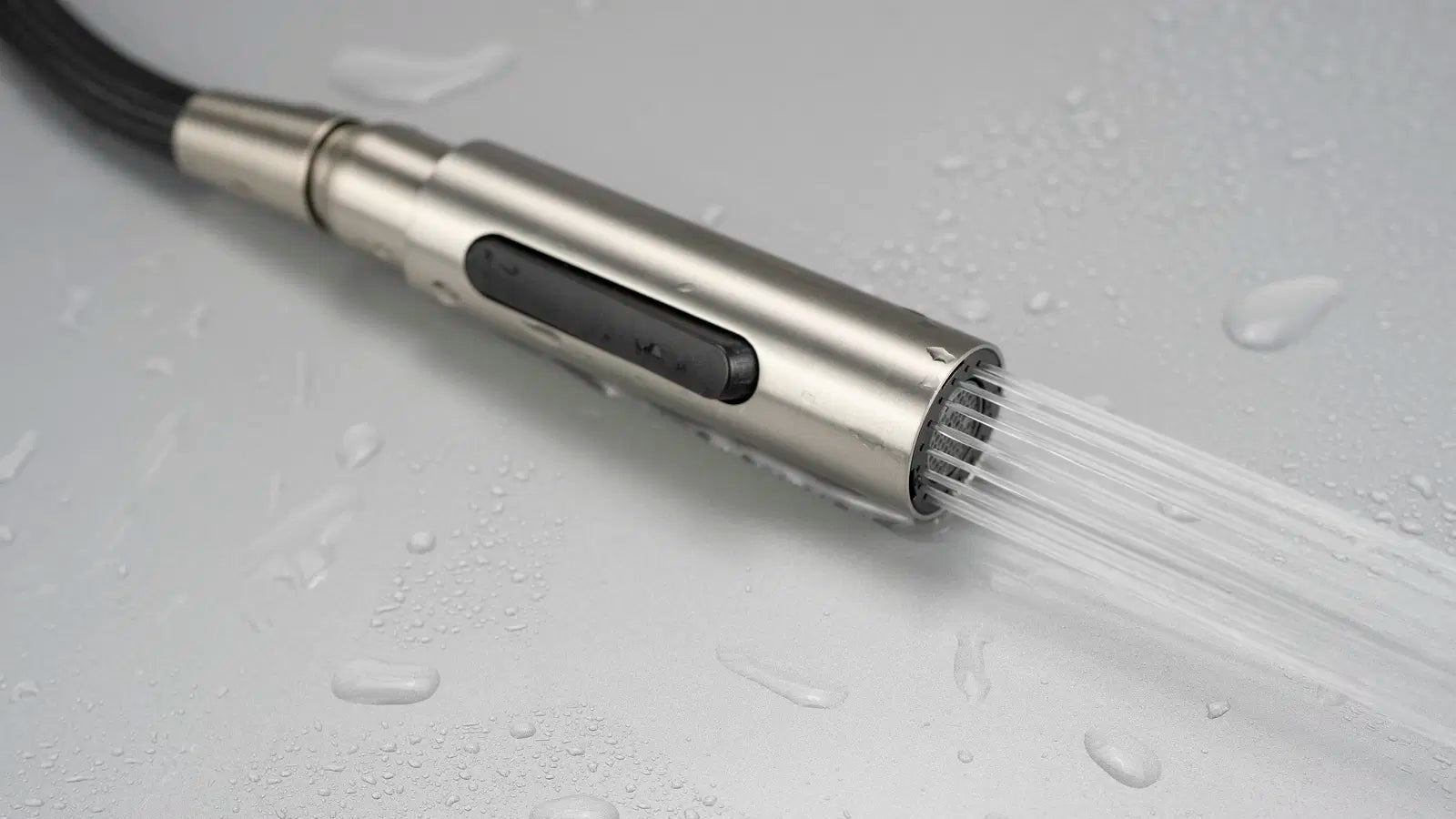 Virtuves jaucējkrāns ar izvelkamu snīpi Moma, 40,8 cm, hroms - N1 Home