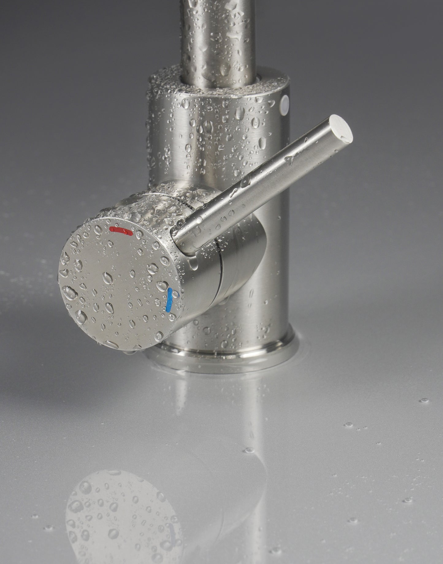 Virtuves maisītājs ar elastīgu snīpi - 2 veidu sprauslas Luno 400 mm matēts tērauds/antracīts - N1 Home