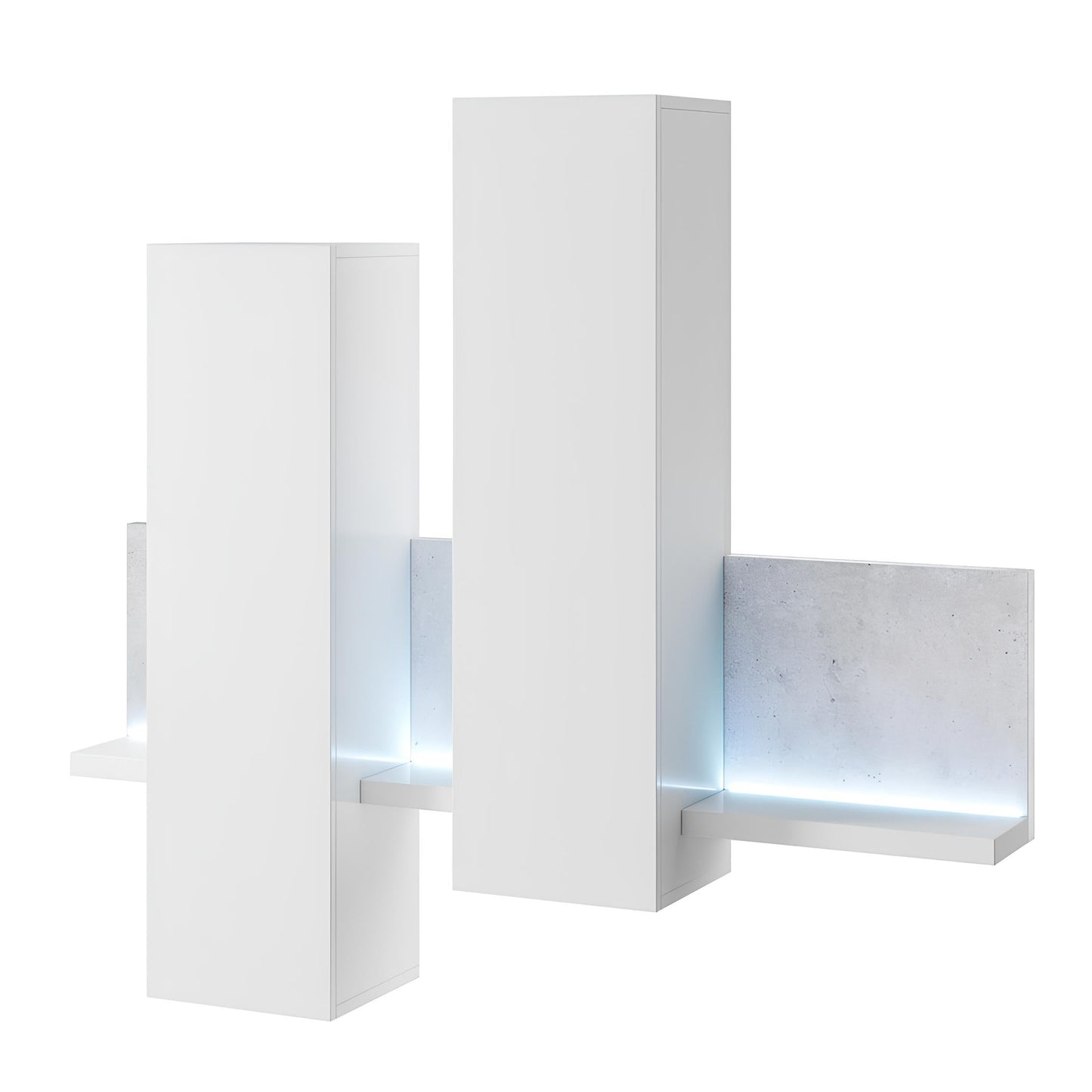 Skapis Botas 152/235/142 cm balts/betons Kolorādo