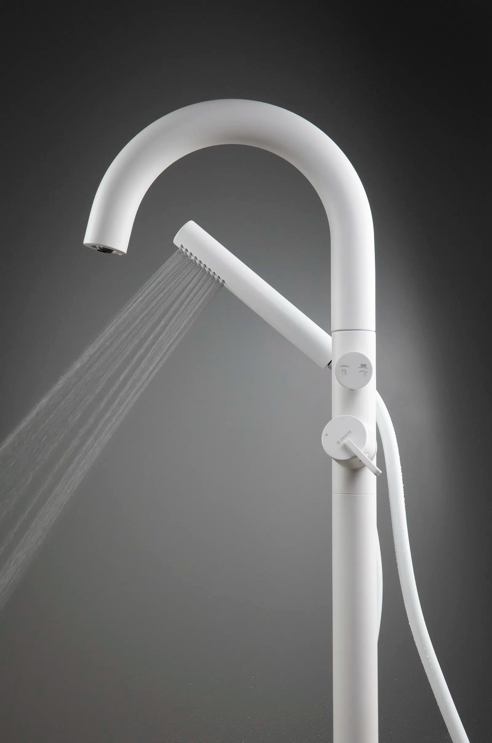 Vannas maisītājs, brīvi stāvošs, ar dušas komplektu Silia 150 cm nero - N1 Home