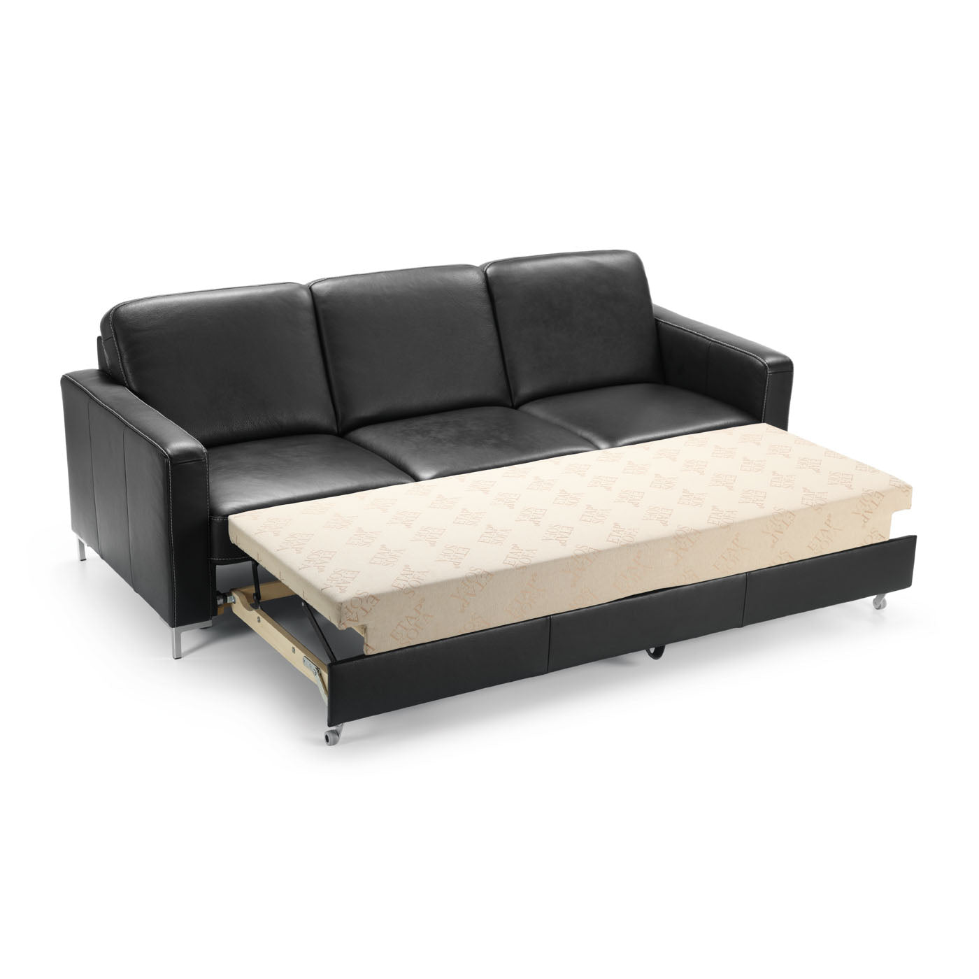 Dīvāns Basor 155;219/85/91 cm melns (adā) - N1 Home