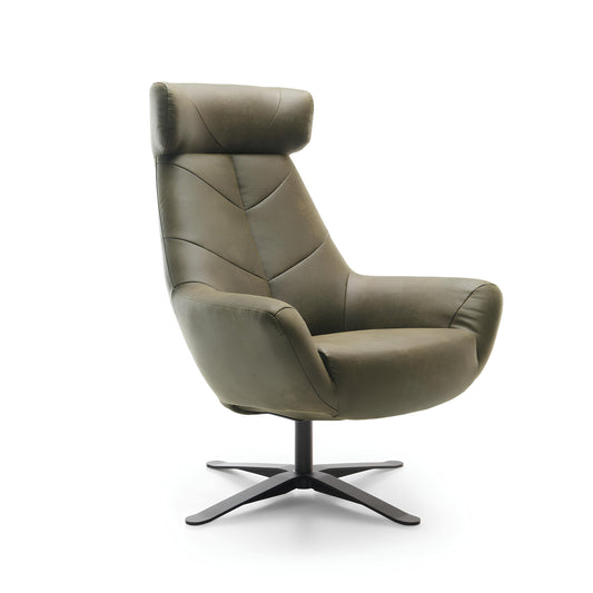 Krēsls Leafa 81/112/83 cm brūna-zaļs - N1 Home