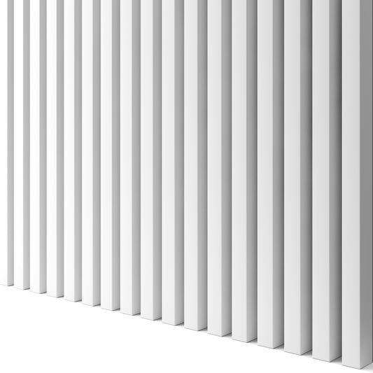 3D sienas lamele balts 3x4x275 cm - N1 Home