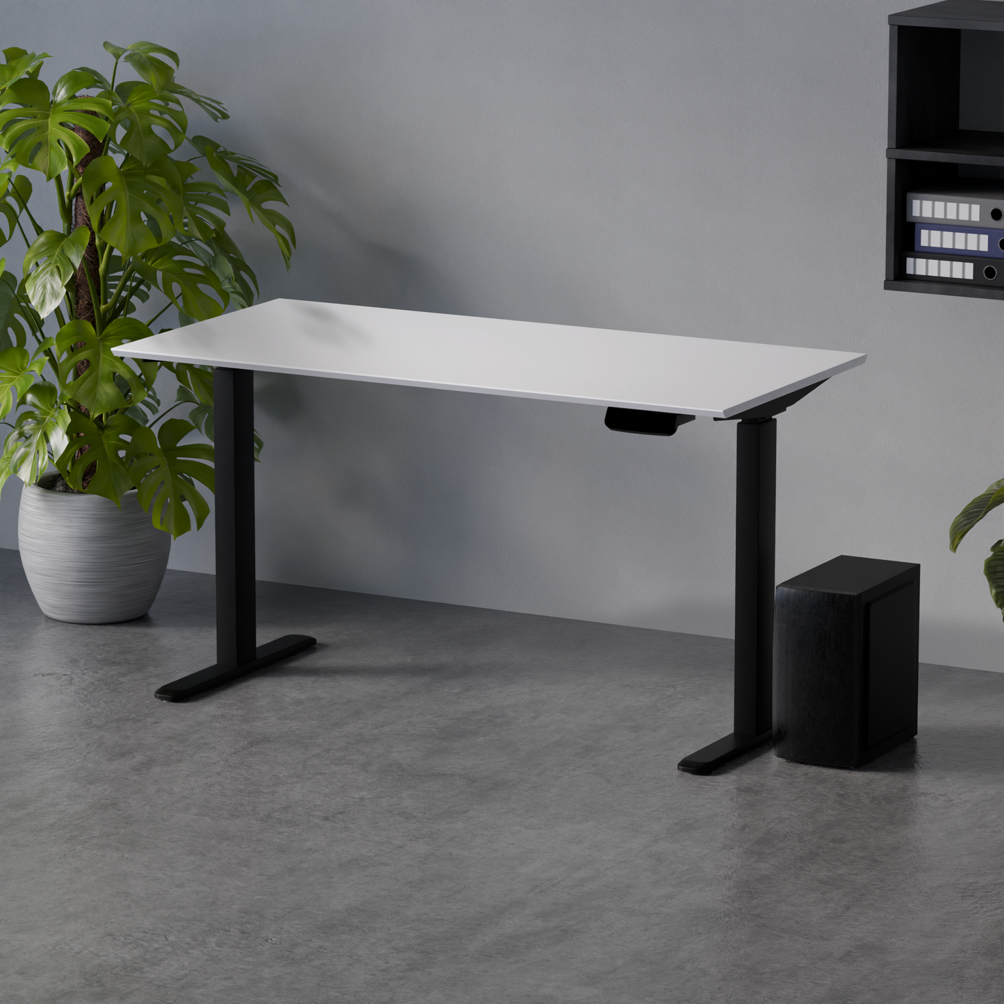 Biroja galds Conti Pro 60/140 cm melns/balts - N1 Home