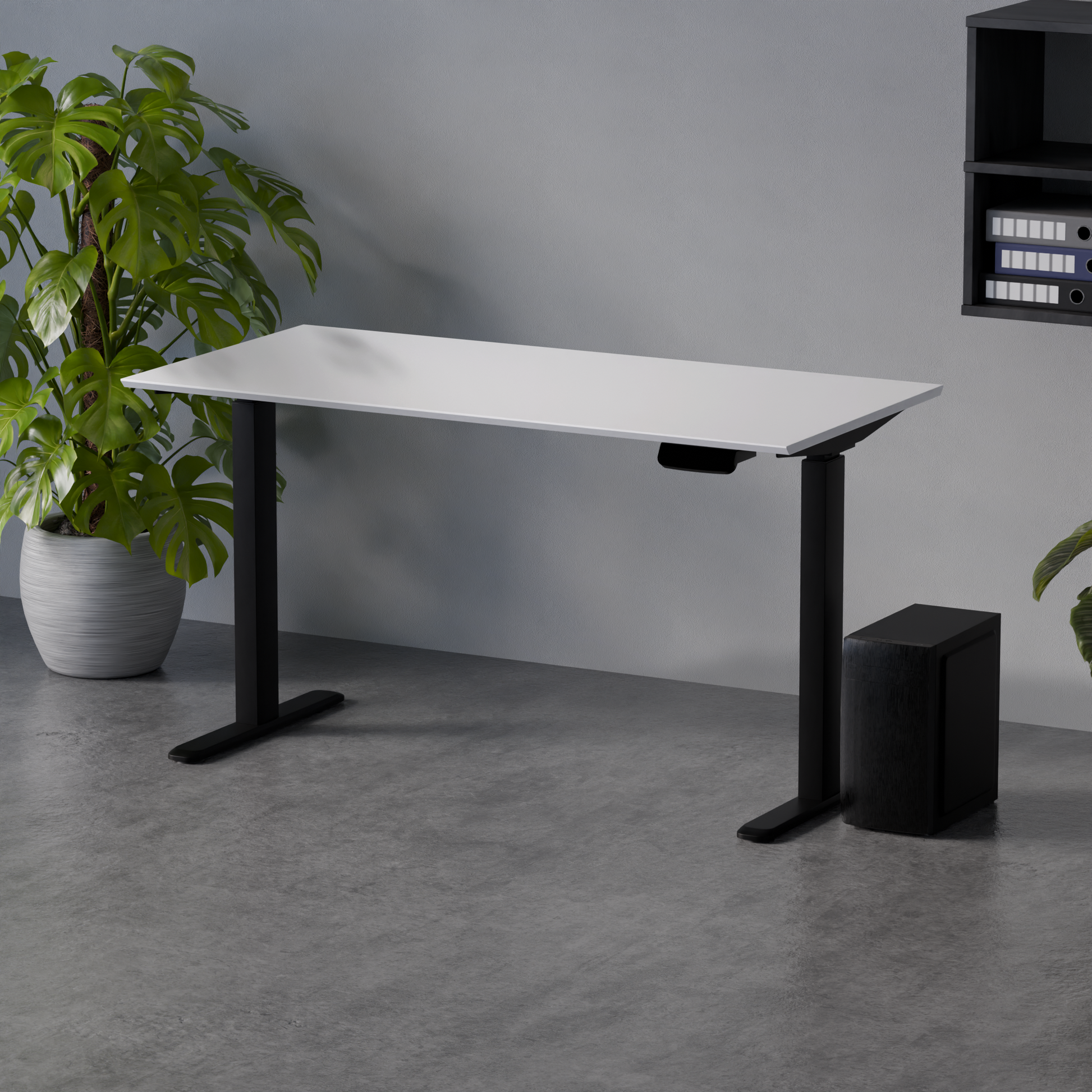 Biroja galds Conti Pro 60/140 cm melns/balts - N1 Home