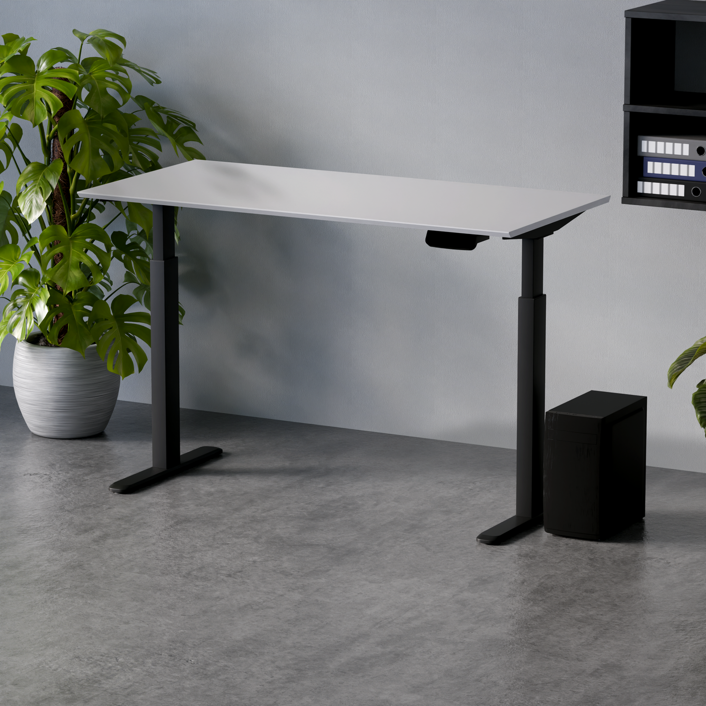 Biroja galds Conti Pro 60/140 cm melns/balts - N1 Home