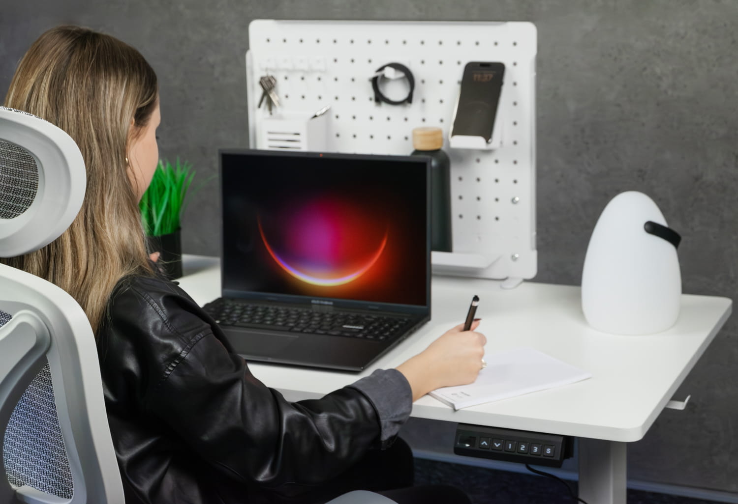 Biroja galds SysCon + 60/120 cm balts - N1 Home