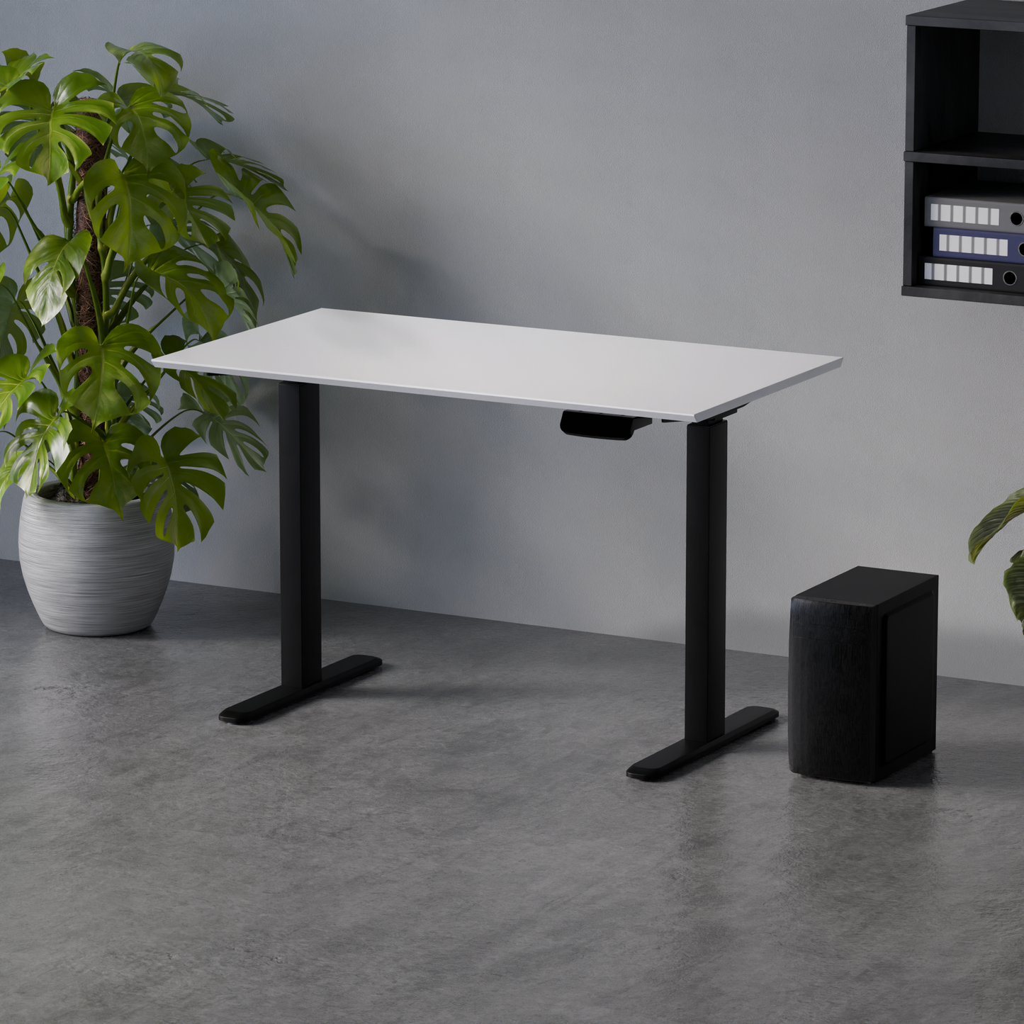 Biroja galds Conti Pro 60/120 cm melns/balts - N1 Home