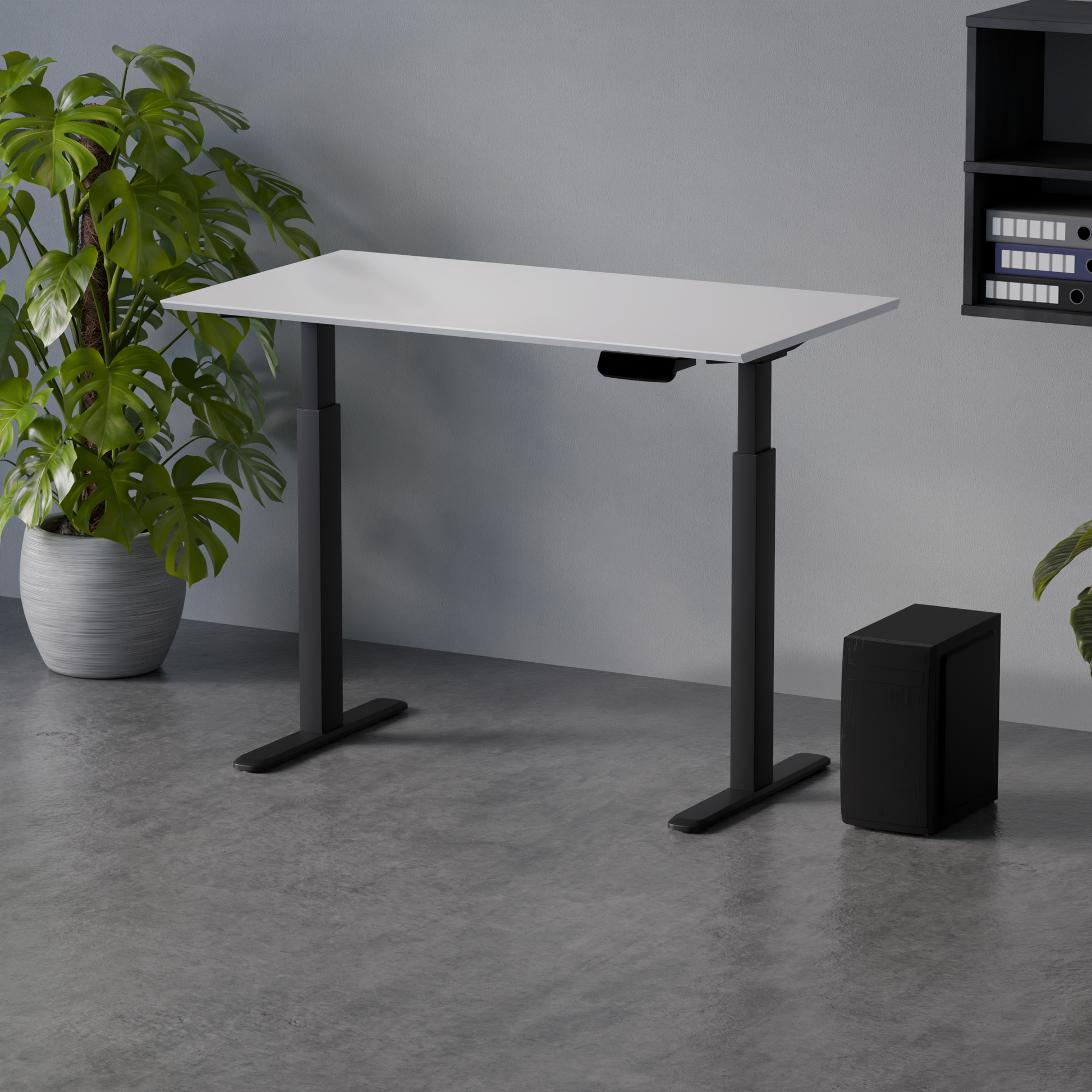 Biroja galds Conti Pro 60/120 cm melns/balts - N1 Home