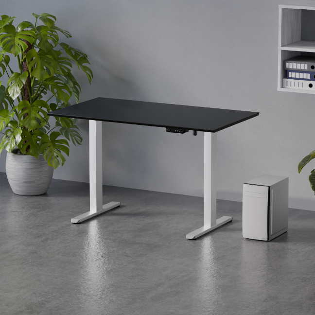 Biroja galds Flo 67/120 cm melns/balts - N1 Home