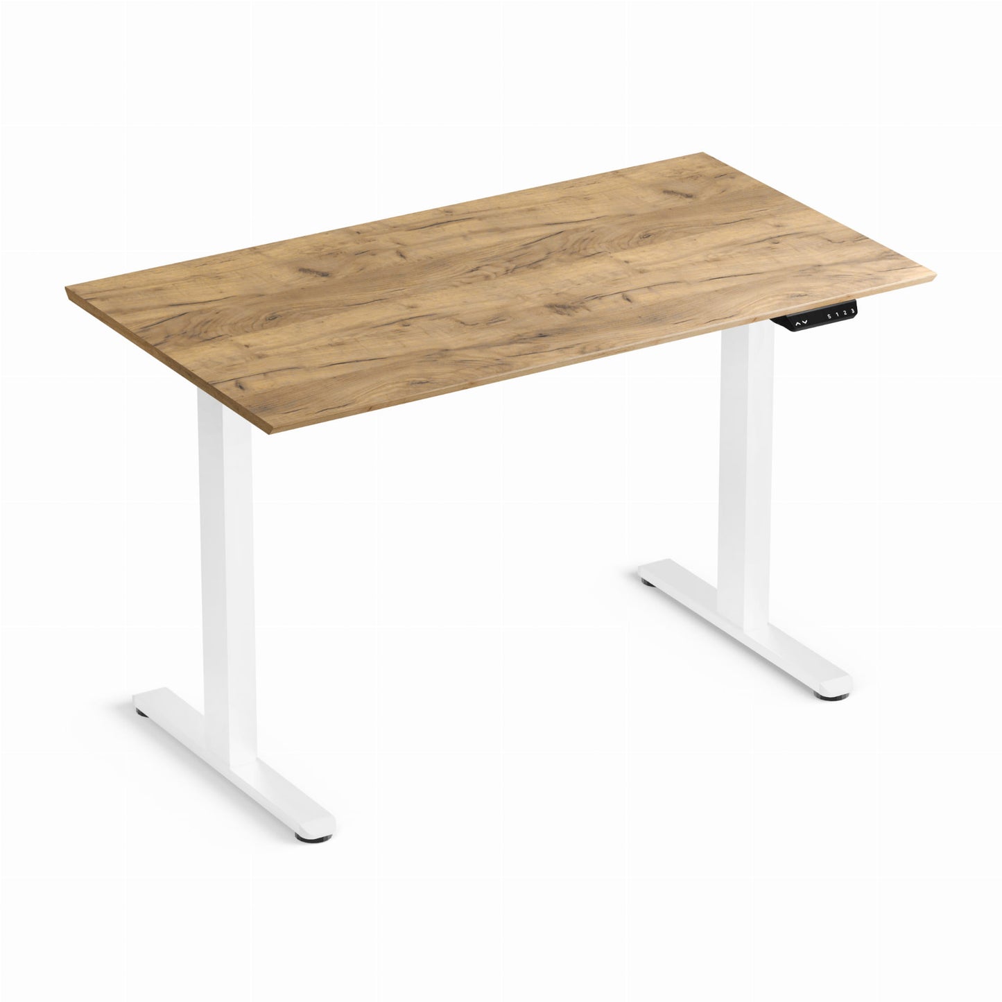 Biroja galds Flo 67/120 cm balts/Kraft zelts ozols - N1 Home