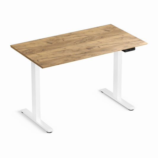 Biroja galds Flo 67/120 cm balts/Kraft zelts ozols - N1 Home