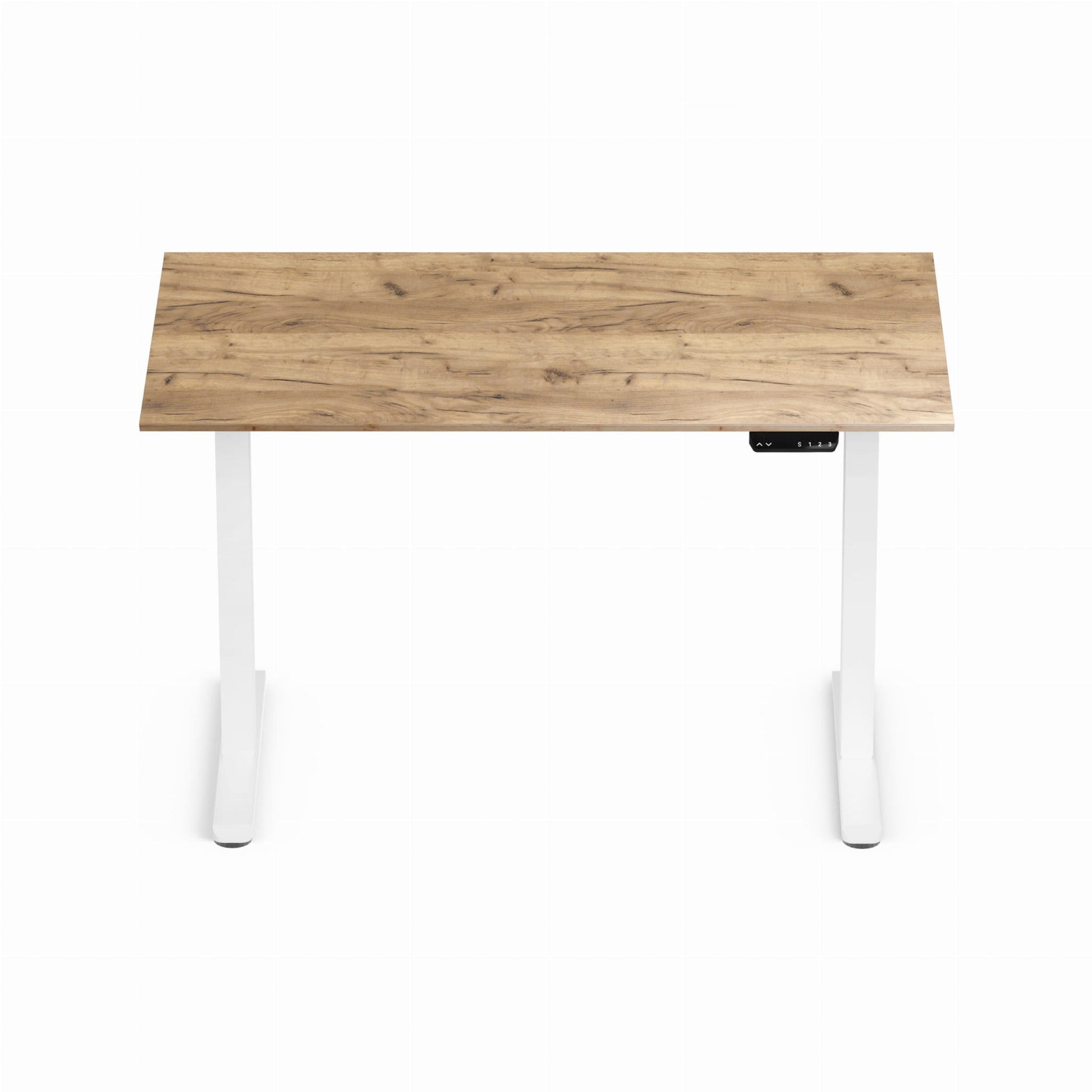 Biroja galds Flo 67/120 cm balts/Kraft zelts ozols - N1 Home