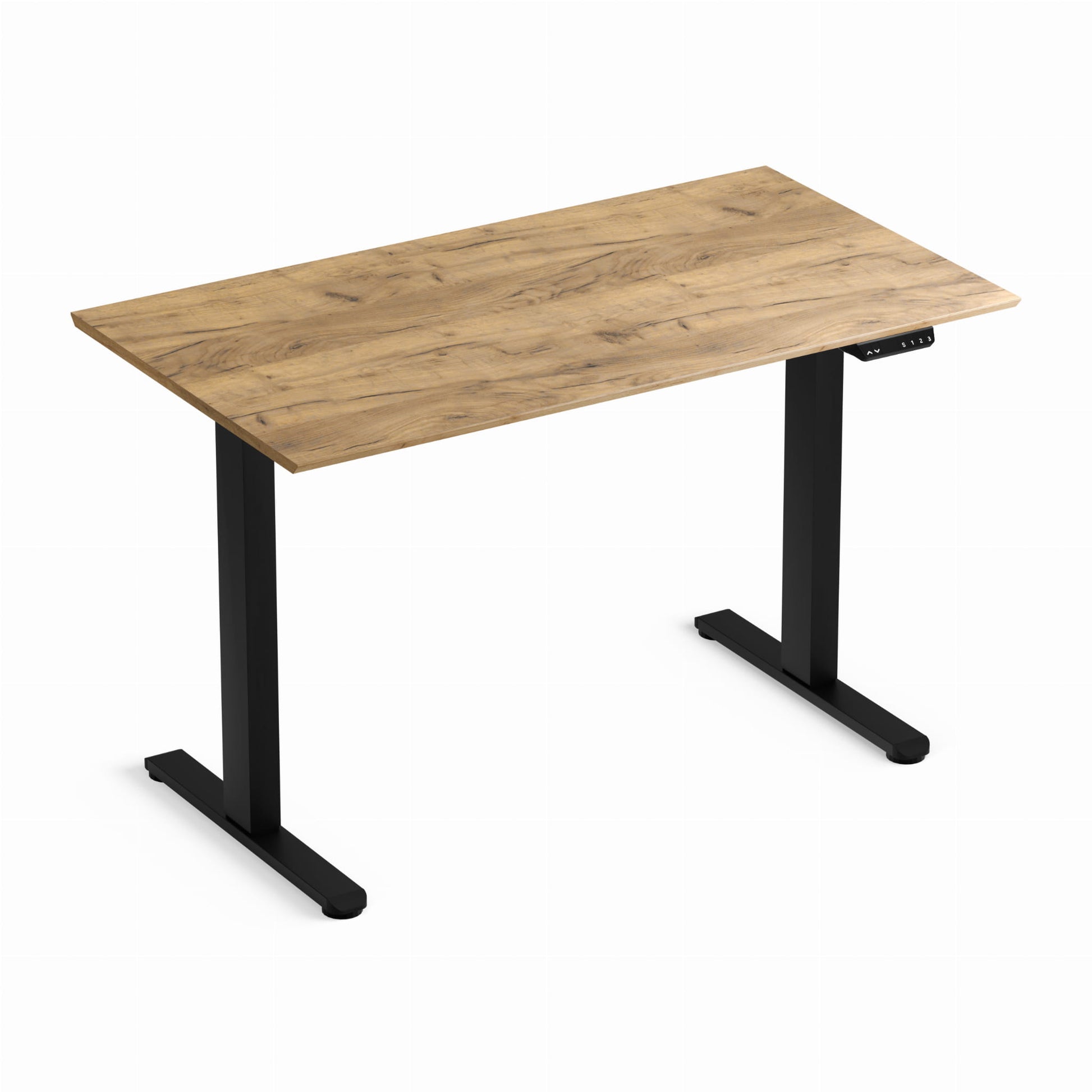 Biroja galds Flo 67/120 cm melns/Kraft zelts ozols - N1 Home