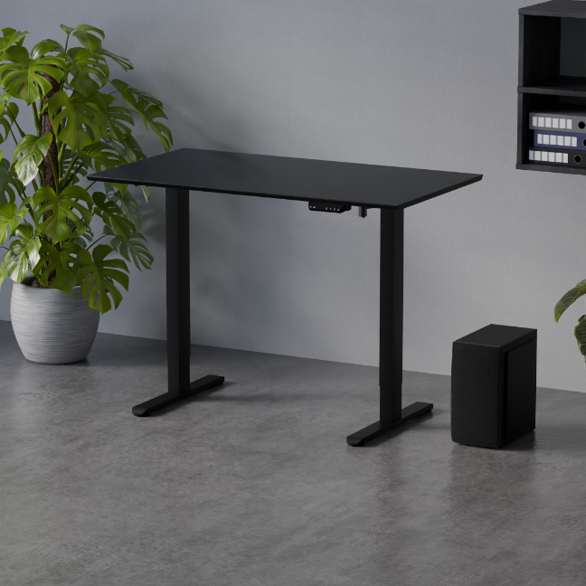 Biroja galds Flo 67/120 cm melns - N1 Home