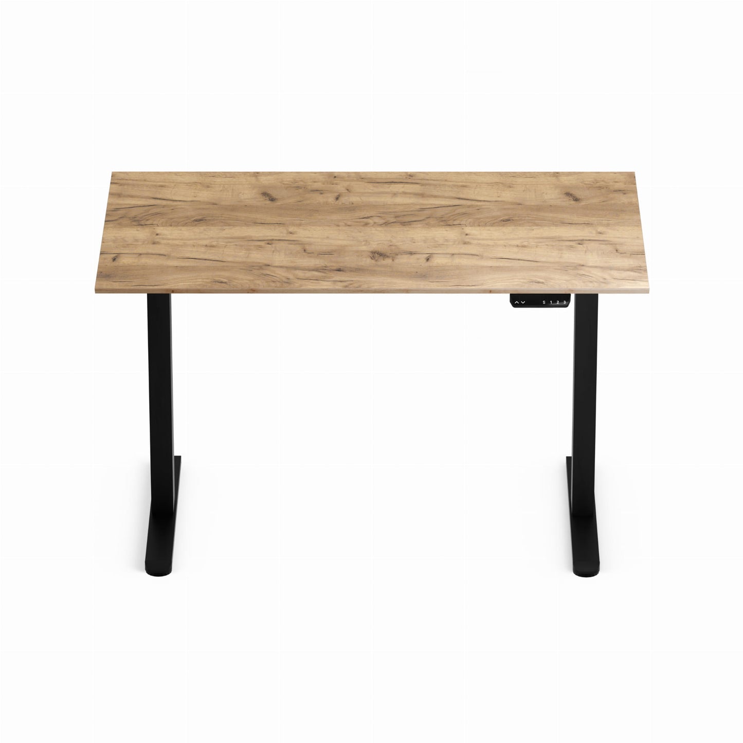 Biroja galds Flo 67/120 cm melns/Kraft zelts ozols - N1 Home