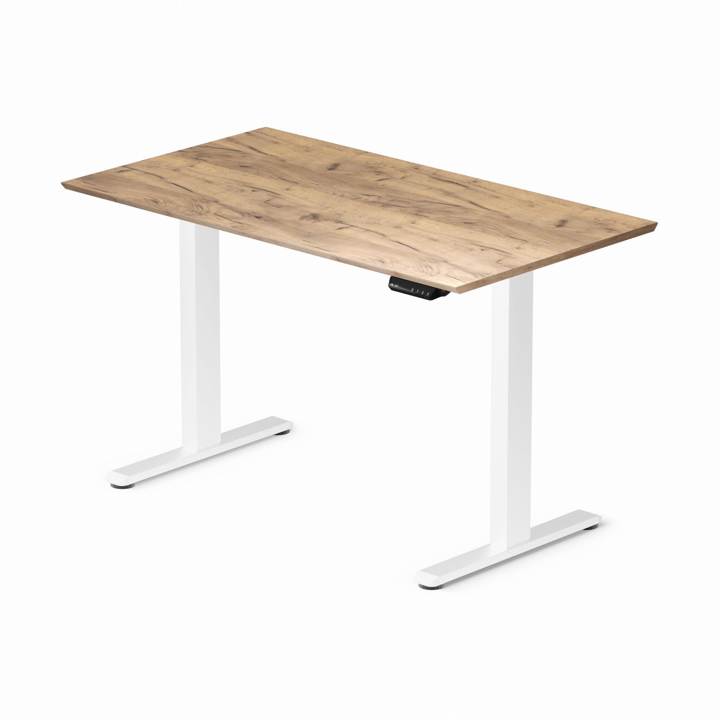 Biroja galds Flo 67/120 cm balts/Kraft zelts ozols - N1 Home