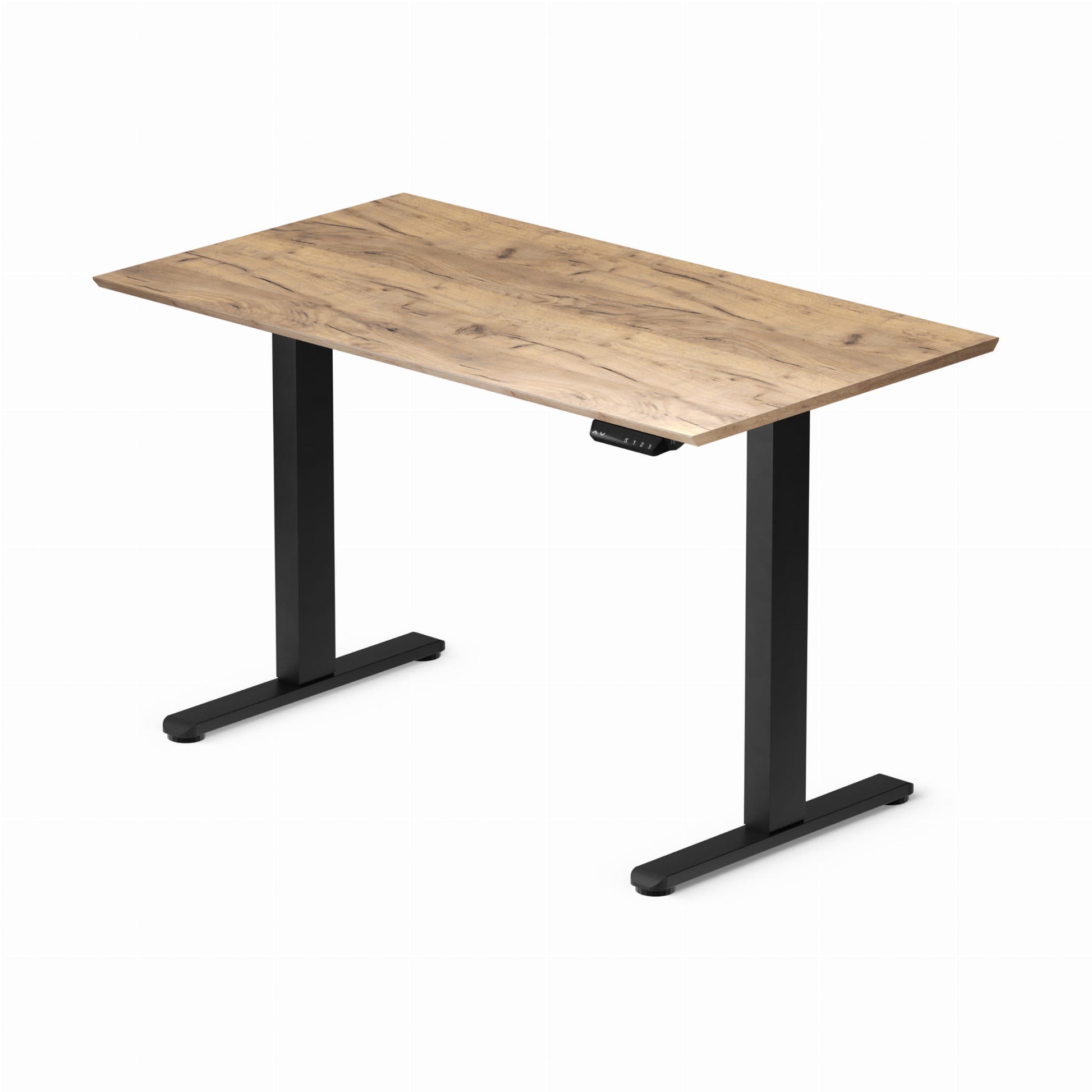 Biroja galds Flo 67/120 cm melns/Kraft zelts ozols - N1 Home