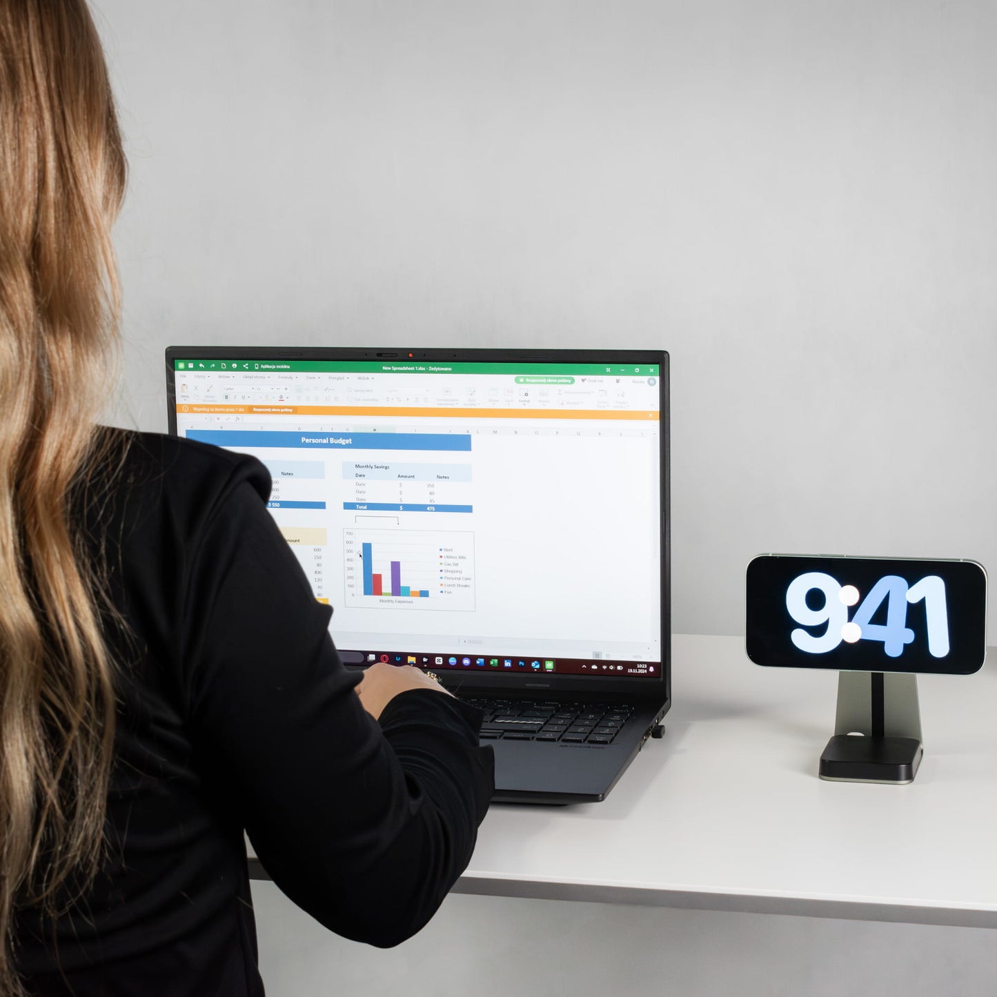 Biroja galds Conti Pro 60/120 cm balts - N1 Home