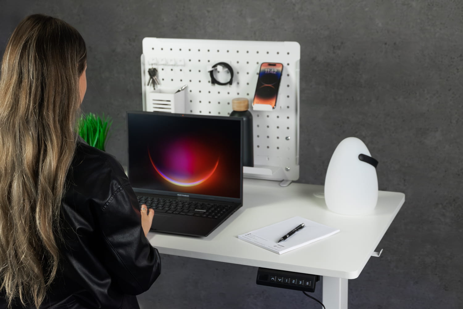 Biroja galds SysCon + 60/120 cm balts - N1 Home