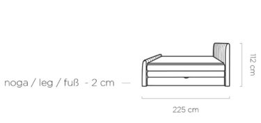 Gulta Cari 140/160/180 x 200 cm Monolith 77 - N1 Home