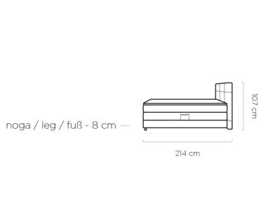 Gulta Carli 100/120/140/160/180 x 200 cm pelēks - N1 Home