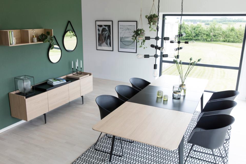 CO taisnstūra pusdienu galds PU lakots ozola finieris 200x100x74,8 cm