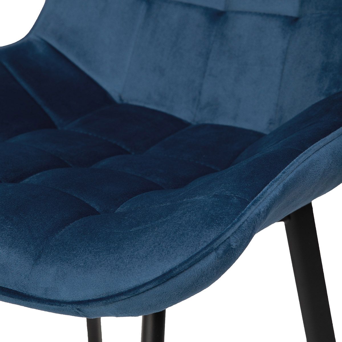 COLIN velūra krēsls tumši zils 53x61x88 cm
