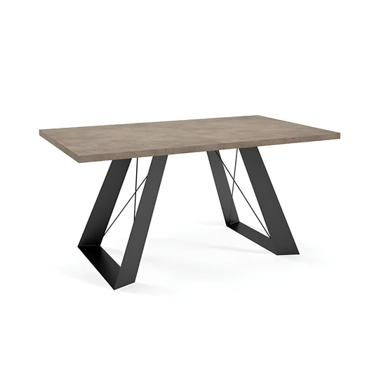 Galds Korsika 140/80/76 cm; 160/90/76 cm Dark Grey Chicago Concrete