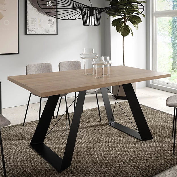 Galds Korsika 140/80/76 cm; 160/90/76 cm Truffle Brown Davos Oak