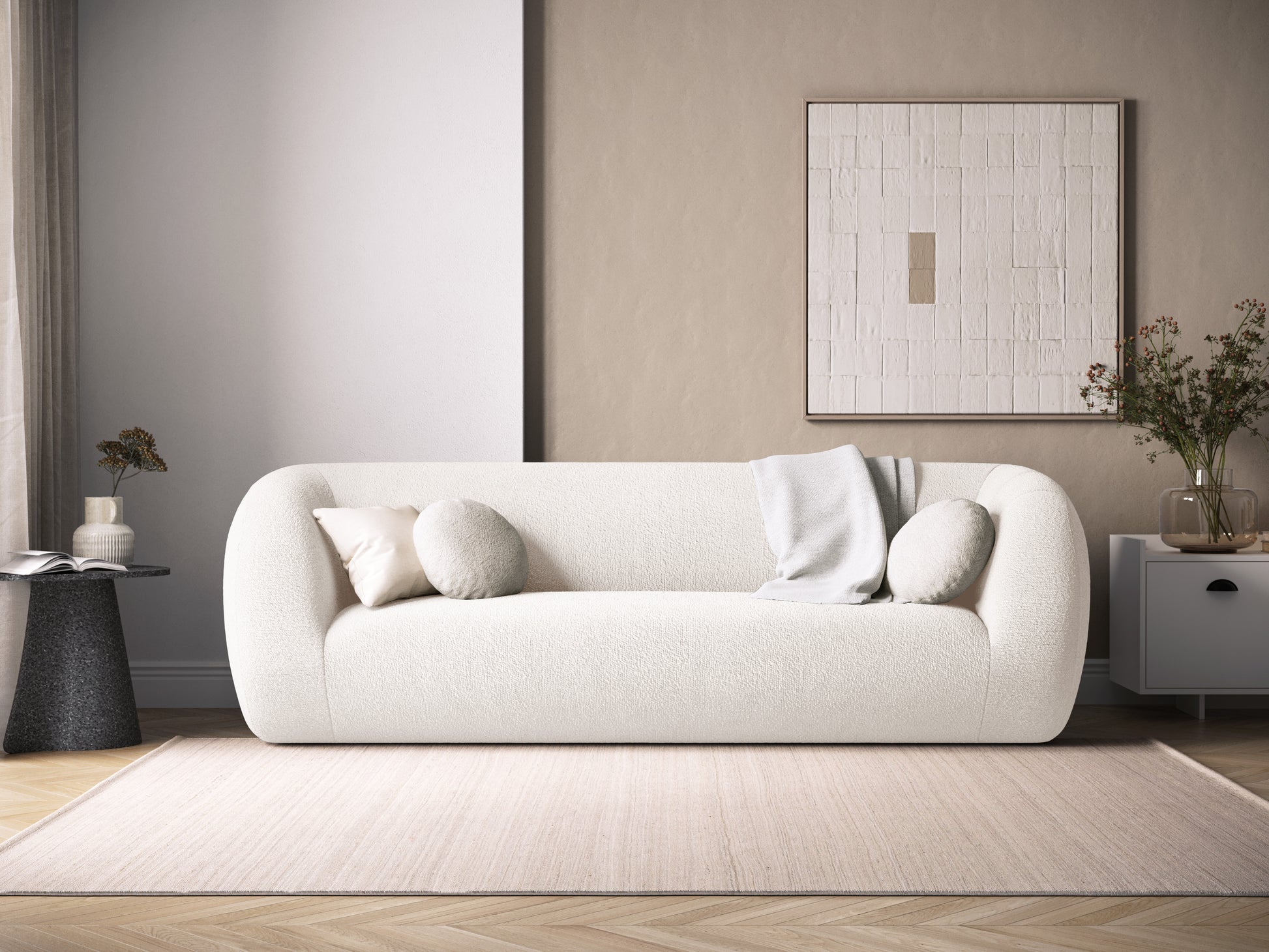 Dīvāns Cosmopolitan Design Essen 230x95x86 cm krēms - N1 Home