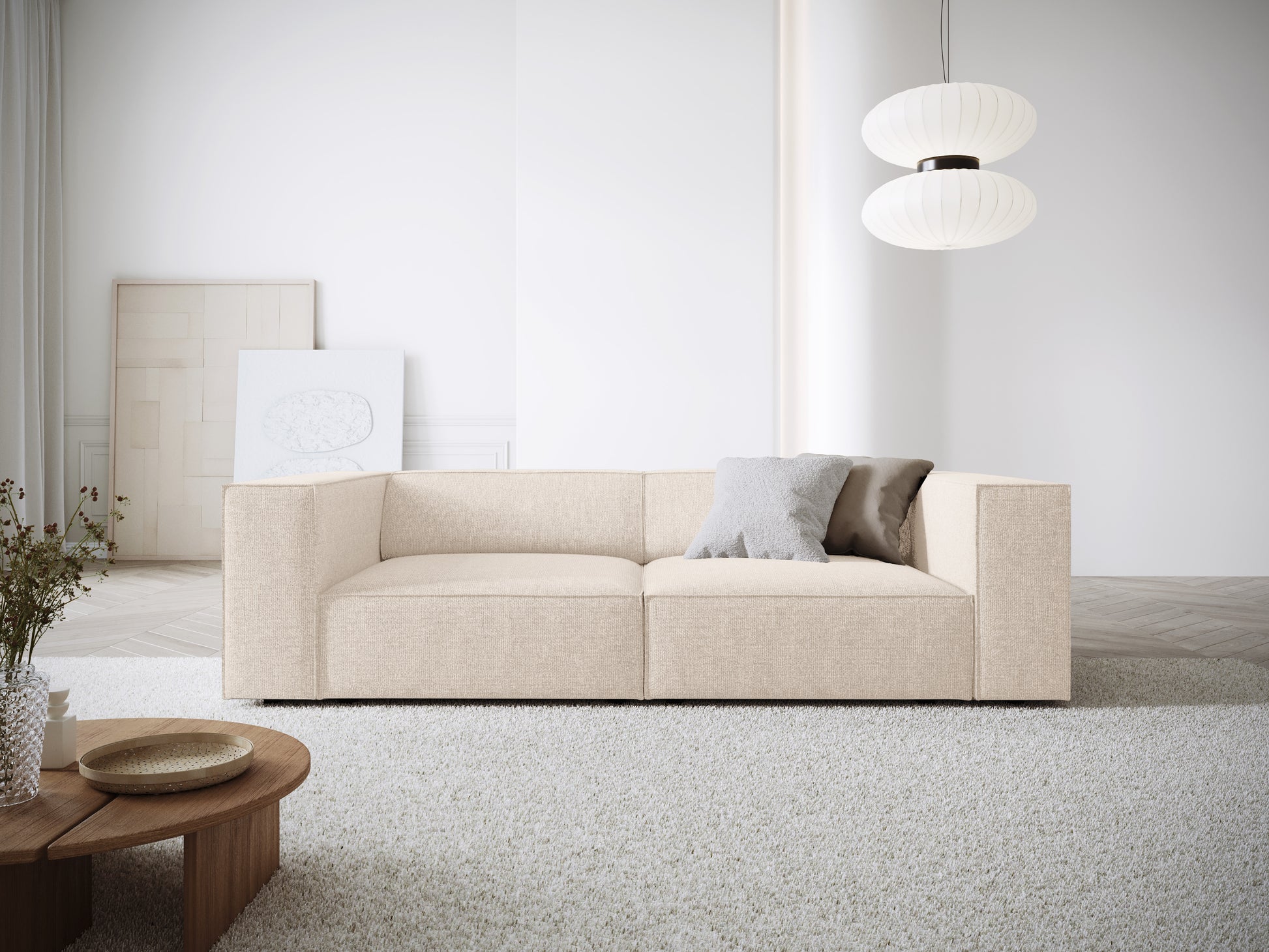 Dīvāns Cosmopolitan Design Arendal 204x102x70 cm krēms - N1 Home
