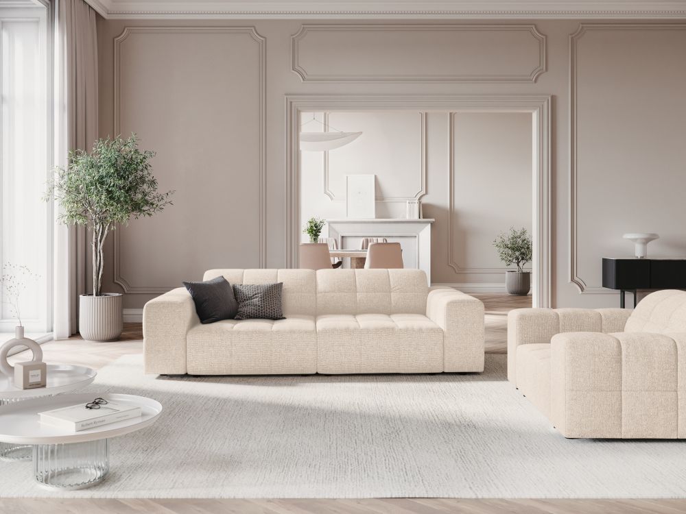 Dīvāns "Chicago" Cosmopolitan Design 204/102/70 cm gaiši bešs Haga 23 - N1 Home