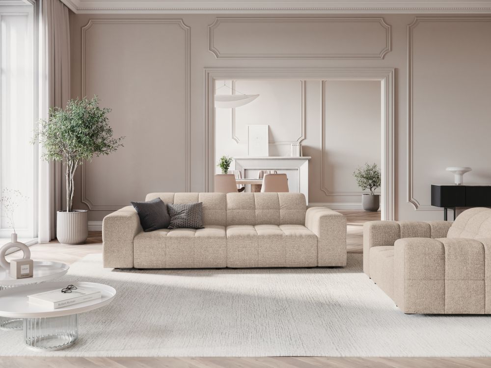 Dīvāns "Chicago" Cosmopolitan Design 204/102/70 cm bešs Haga 30 - N1 Home