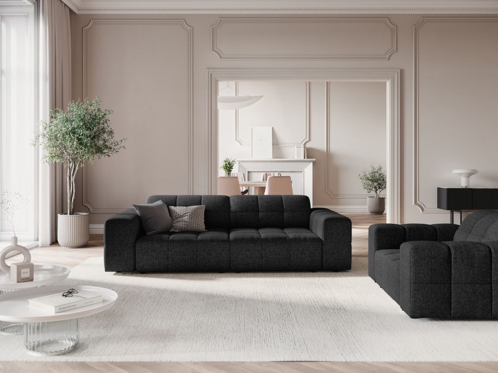 Dīvāns "Chicago" Cosmopolitan Design 204/102/70 cm melns Haga 19 - N1 Home