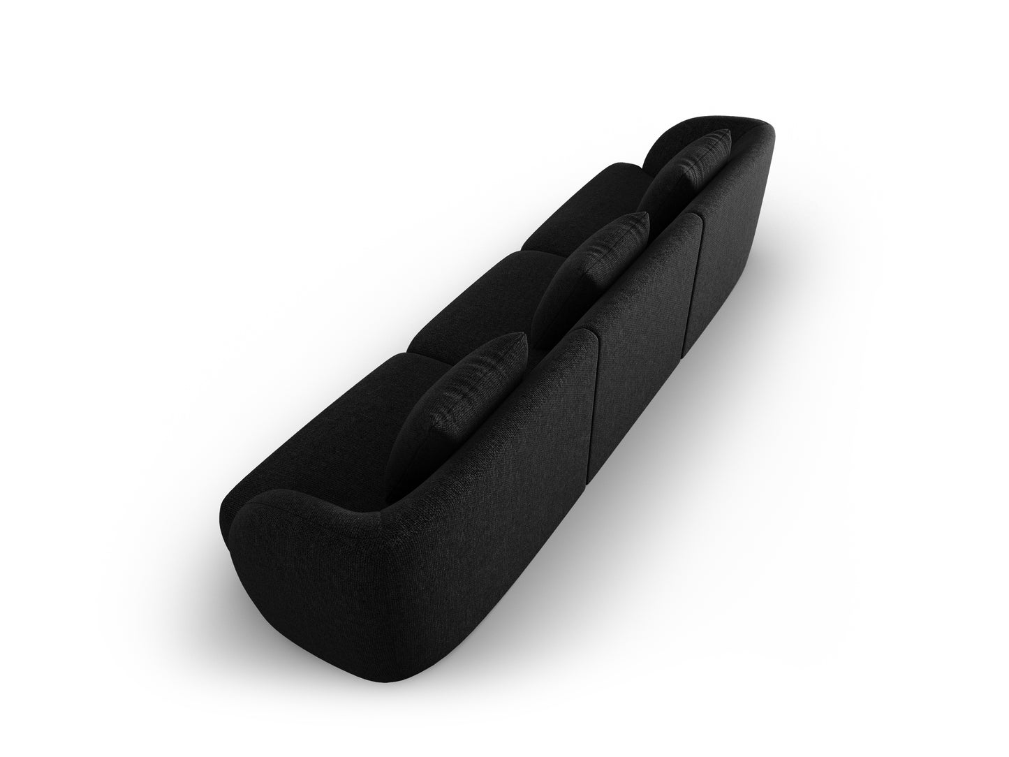 Dīvāns Cosmopolitan Design Tulum 259x85x74 cm melns - N1 Home